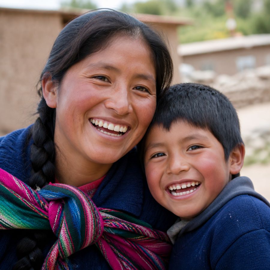Niños de Fundación Nueva Jerusalem en Bolivia
